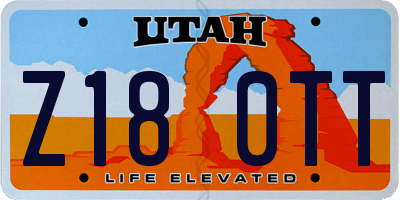 UT license plate Z180TT