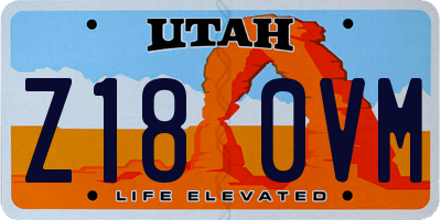 UT license plate Z180VM