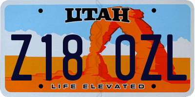 UT license plate Z180ZL