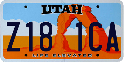 UT license plate Z181CA