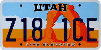 UT license plate Z181CE
