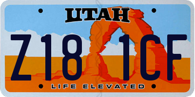 UT license plate Z181CF
