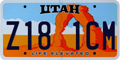 UT license plate Z181CM