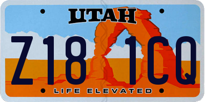 UT license plate Z181CQ