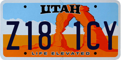 UT license plate Z181CY