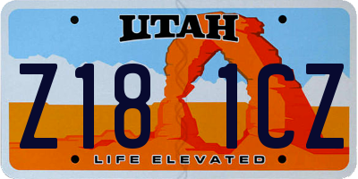 UT license plate Z181CZ
