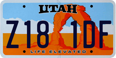 UT license plate Z181DF