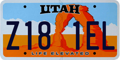 UT license plate Z181EL