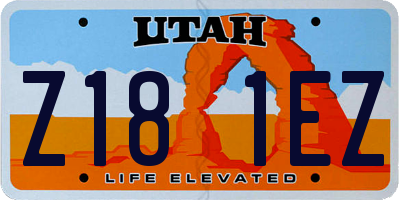 UT license plate Z181EZ
