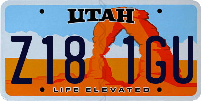 UT license plate Z181GU