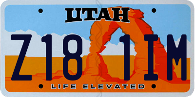 UT license plate Z181IM
