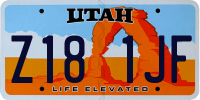 UT license plate Z181JF