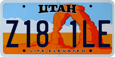 UT license plate Z181LE
