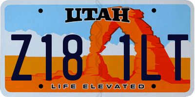 UT license plate Z181LT
