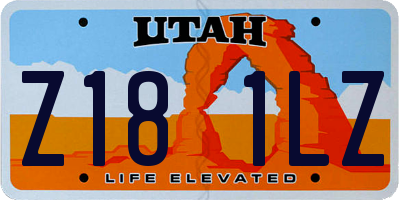 UT license plate Z181LZ