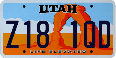 UT license plate Z181QD