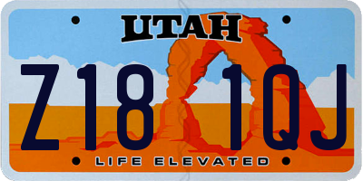 UT license plate Z181QJ