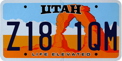 UT license plate Z181QM