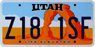 UT license plate Z181SF