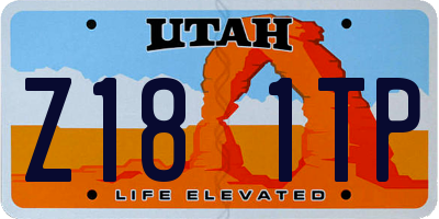 UT license plate Z181TP