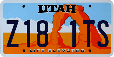 UT license plate Z181TS