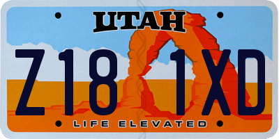 UT license plate Z181XD