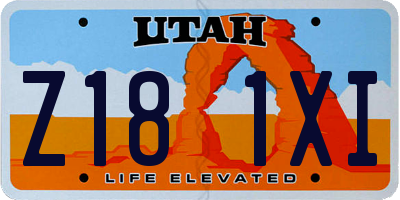 UT license plate Z181XI