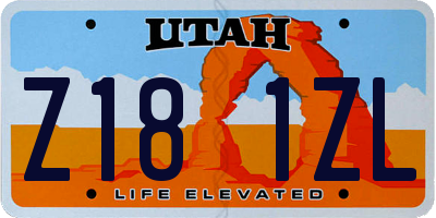 UT license plate Z181ZL
