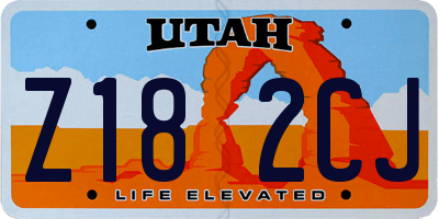 UT license plate Z182CJ