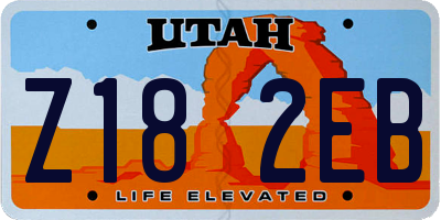 UT license plate Z182EB