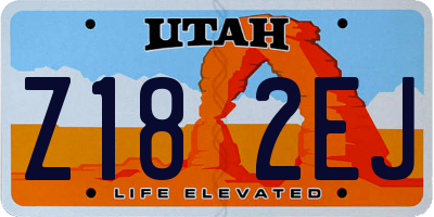 UT license plate Z182EJ