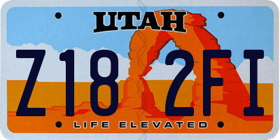 UT license plate Z182FI