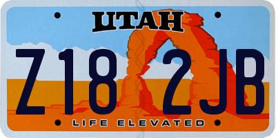 UT license plate Z182JB