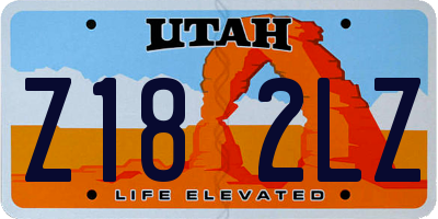 UT license plate Z182LZ