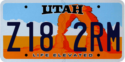 UT license plate Z182RM