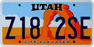 UT license plate Z182SE