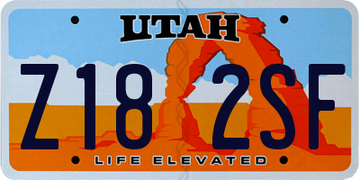 UT license plate Z182SF