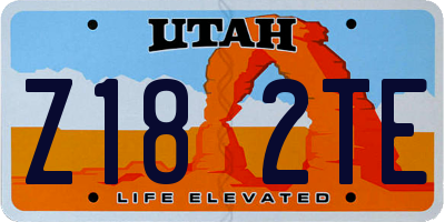 UT license plate Z182TE