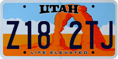 UT license plate Z182TJ