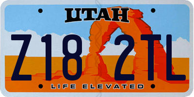 UT license plate Z182TL