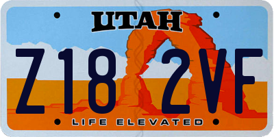 UT license plate Z182VF