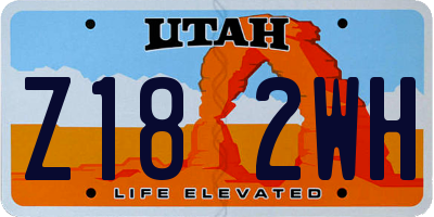UT license plate Z182WH