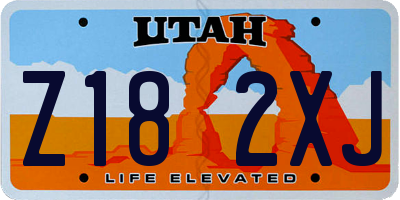 UT license plate Z182XJ