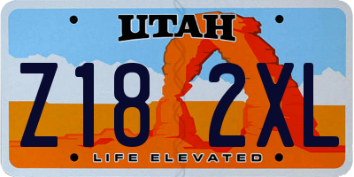 UT license plate Z182XL