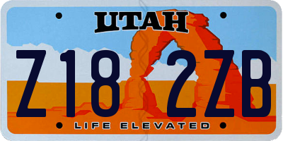 UT license plate Z182ZB
