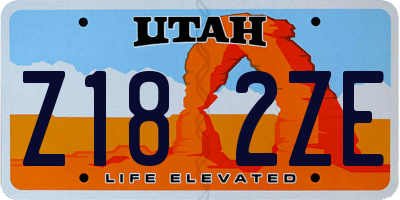 UT license plate Z182ZE