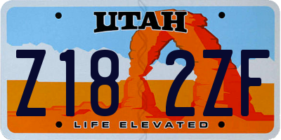UT license plate Z182ZF