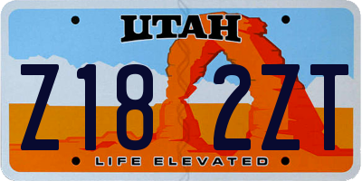 UT license plate Z182ZT