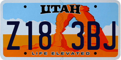 UT license plate Z183BJ