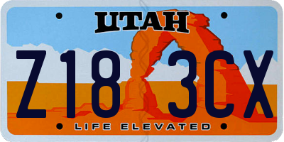 UT license plate Z183CX